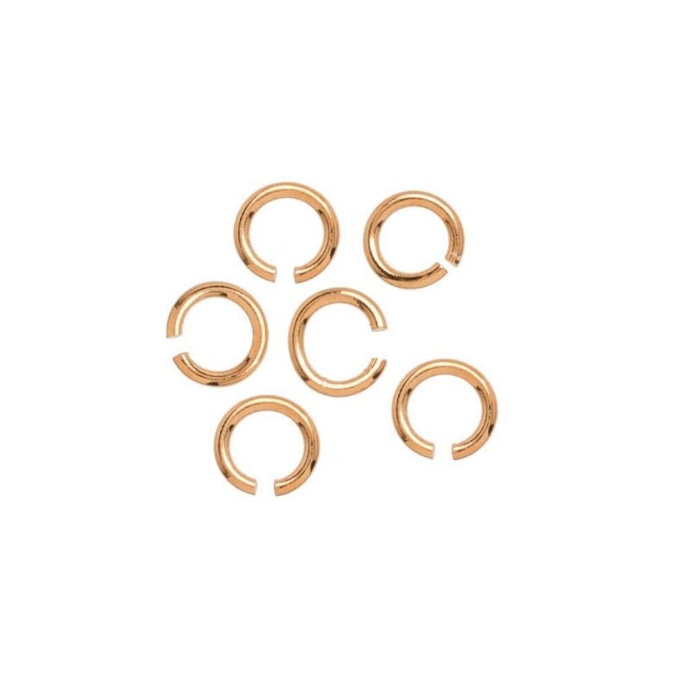 14K Gold Plate 4MM Open Jump Rings==25 Pieces Gold Elegance by Cousin Corporatio